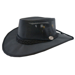 Barmah 1057 Canvas Drover Hat - BLACK