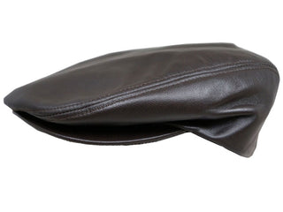 Capas Lambskin Leather Ivy Cap - BROWN