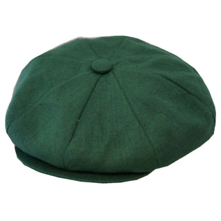 Capas Linen 8/4 Newsboy Cap - DK GREEN