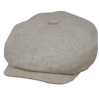 Capas Linen Gatsby Cap - NATURAL