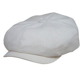 Capas Linen Gatsby Cap - WHITE