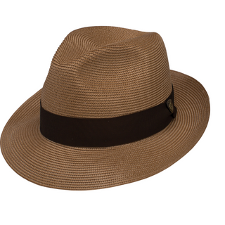 Dobbs Rosebud Milan Straw Hat - COGNAC