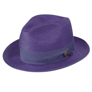 Dobbs Rosebud Milan Straw Hat - PURPLE
