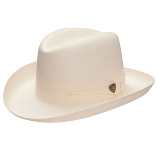 Dobbs Shantung El Dorado Homburg Straw Hat - NATURAL