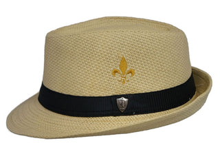 Dorfman Pacific Fleur De Lis Fedora  - CREAM