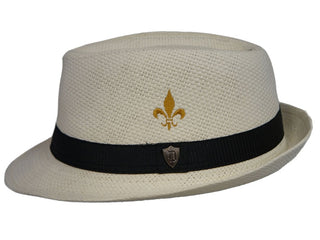 Dorfman Pacific Fleur De Lis Fedora  - NATURAL