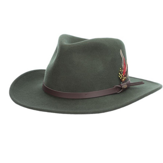 Scala Dakota Wool Outback Hat - PINE GRE