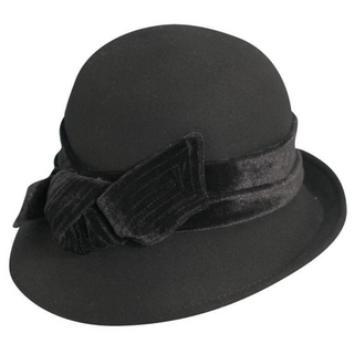 Scala Madeline Wool Cloche - BLACK