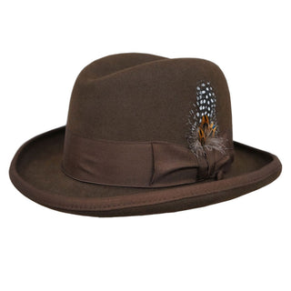 Selentino Alpha Godfather Hat - BROWN