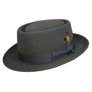 Selentino Oak Porkpie Felt Hat - STEEL