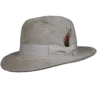 Selentino Selco Long Hair Beaver Hat - BONE