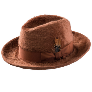 Selentino Selco Long Hair Beaver Hat - RUST