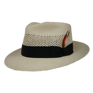 Stefeno #2 Vented Panama Hat - NATURAL