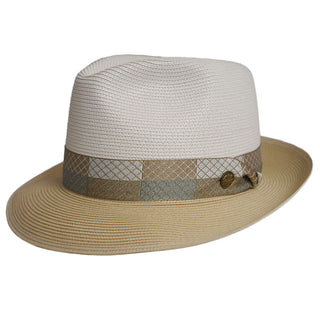 Stetson Andover Straw Fedora - BEIG/SAN