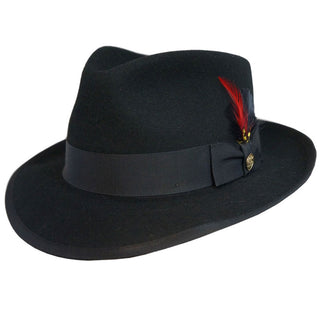 Stetson Whippet Wool Fedora - BLACK