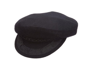 Scala Wool Greek Fisherman Cap - BLACK