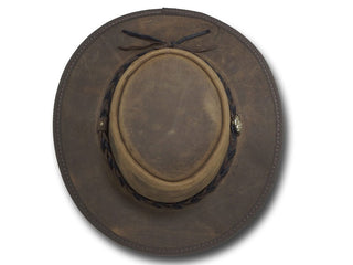 Barmah 1060 Foldaway Bronco Leather Squashy Hat