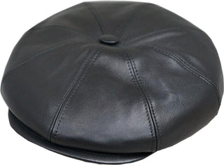Capas Italian Leather 8/4 Newsboy Cap