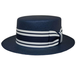 Capas Shantung Skimmer Hat - NAVY
