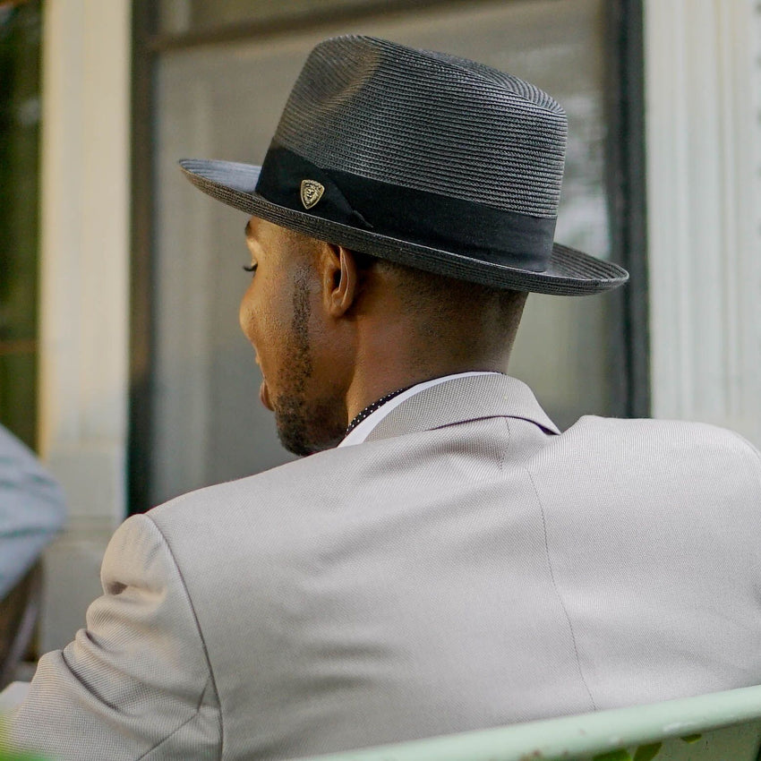 Stetson Rosebud Navy Florentine Milan Straw Hat main image 0