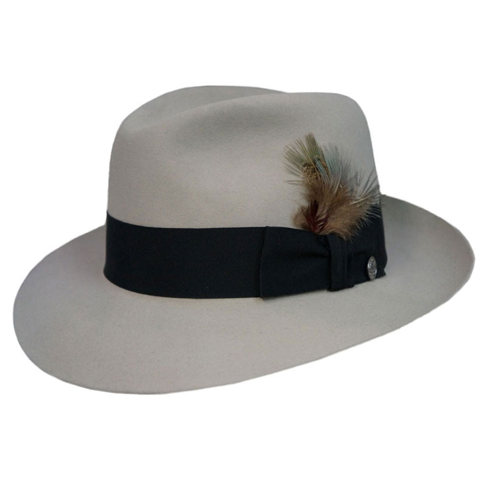 Stetson Temple Fur Felt Fedora Hat - Mink / 7 Stetson Temple Fur Felt Fedora Hat - Mink / 7