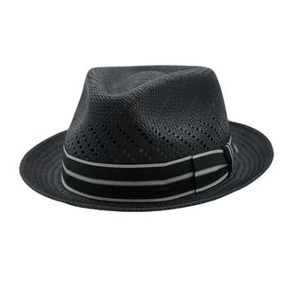 World Hat Co. Billy Panama Trilby - BLACK