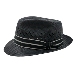 World Hat Co. Billy Panama Trilby - BLACK