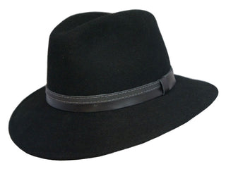 Stefeno Italian Wool Safari Hat - BLACK