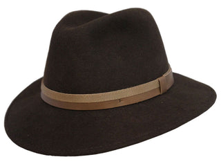 Stefeno Italian Wool Safari Hat - BROWN